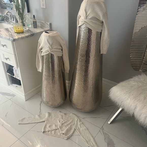 Oshkosh new, no tags unworn little girls, cream, gold fancy sweaters dressy cute - Picture 16 of 17